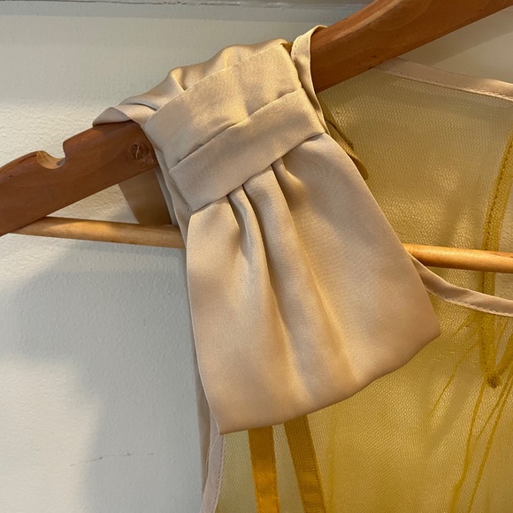 Rodarte for Target 20th Anniv Mustard Yellow Tulle Slip Mini Dress- size XS NWT - Picture 4 of 7